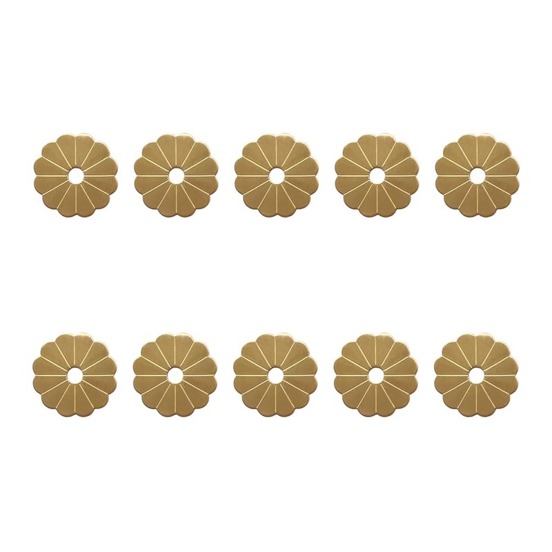 Tiazza 10Pcs Brass Backplate Washers Classical Furniture Decoration Gasket Hardware