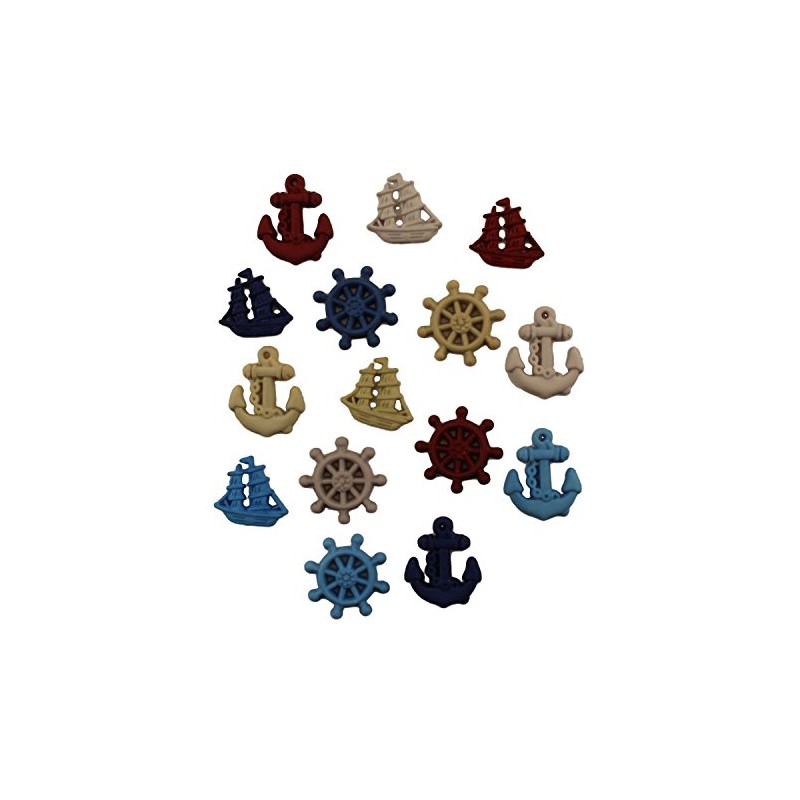 Buttons Galore - Juego de 6 botones náuticos surtidos para