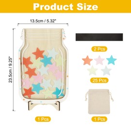 PATIKIL Magnetic Reward Jar, Star Jar Magnetic Classroom Reward Chart for Good Behavior Home Classroom Management Tools Training Prizes with 2 Magnets, Mixed Color