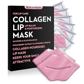 Mascarilla Labial De Colágeno Rosa (20 Unidades), Que Proporciona Nutrición E Hidratación Duraderas. Mascarilla Labial Nocturna En Parches Individuales.