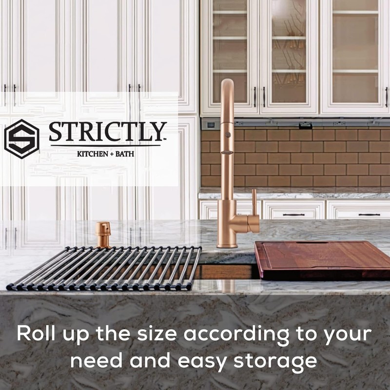 Strictly Sinks Stainless Steel Roll Up Dish Drying Rack –