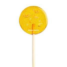 Sparko Sweets Natural Honey Mini Round Lollipops, No Artificial Ingredients, No Corn Syrup, Made in USA, 16 Count, 1.4-inch Diameter, 12g Each – Perfect for Tea Stirrers, Sore Throat Remedy, and Gifts (16 Count (Pack of 1), Sea Salt Honey)