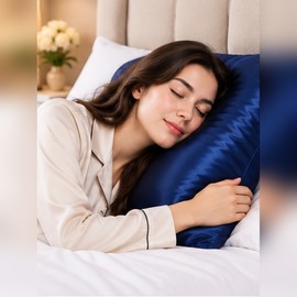 Silk-Style Pillowcase for Bedroom Bedding – Smooth Solid Color Pillow Cover for Everyday Sleep and Home Comfort