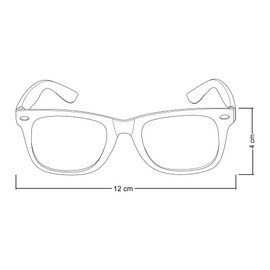 Mustavo Kids Childrens Black Frame Glasses Clear Lens Geek Boys Girls Book Week For Doctor Wizard Fancy Dress Costume Outfit Age 3-9 Years