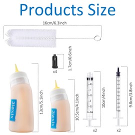 Jiaxix Puppy Bottles for Nursing,Puppys Bottles for Nursing Newborn Puppy,Syringe for Feeding Cat Bottle for Kittens,New Upgrade Kitten Silicone Newborn Supplies (Brown)