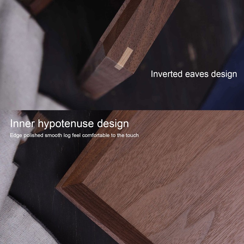 Walnut Wooden Tray Rectangle Serving Tray Tenon Structure Chinese For
