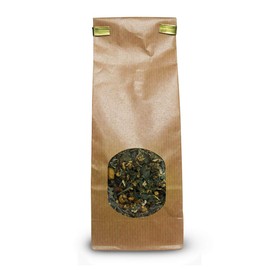 Kräutertee Magenfreund mit Kamille, Lose Blätter, Kamillenblüten, Pfefferminzblätter, Kümmel, Baldrianwurzel, 100g, Basischer Tee