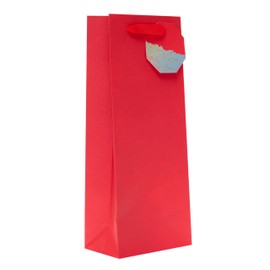 UK Greetings Bottle Bag for Him/Her/Friend - For Birthdays, Valentine's Day & Other Events - Red Design