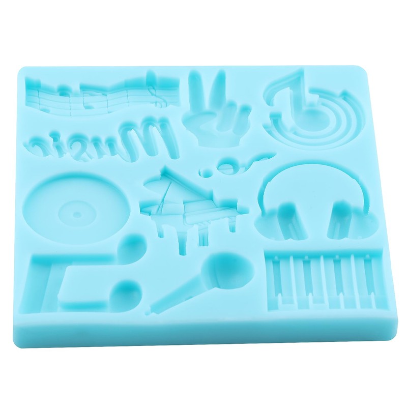 Music Note Fondant Mold Musical Instrument Chocolate Silicone Mold