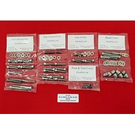 ALLOYBOLTZ - Compatible with The Honda 1968-1975 CB350 CL350 SL350 K1-K5 Twin Polished Stainless Steel Engine Cover Bolt KIT Set