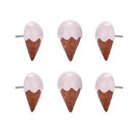 Perilla Home Ceramic Ice Cream Knobs, Set of 6, Handles for Cabinets & Drawers, Decorative Kitchen Hardware, Wardrobe Pulls, Vintage Style