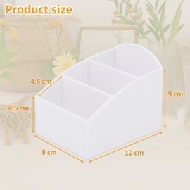 GIONAR Tea Bag Organiser with 3 Divided Sections Coffee Station Organizer Sugar Bag Organizer for Counter Made of Acrylic for Coffee Salt Sugar Tea Bag Storage (White)