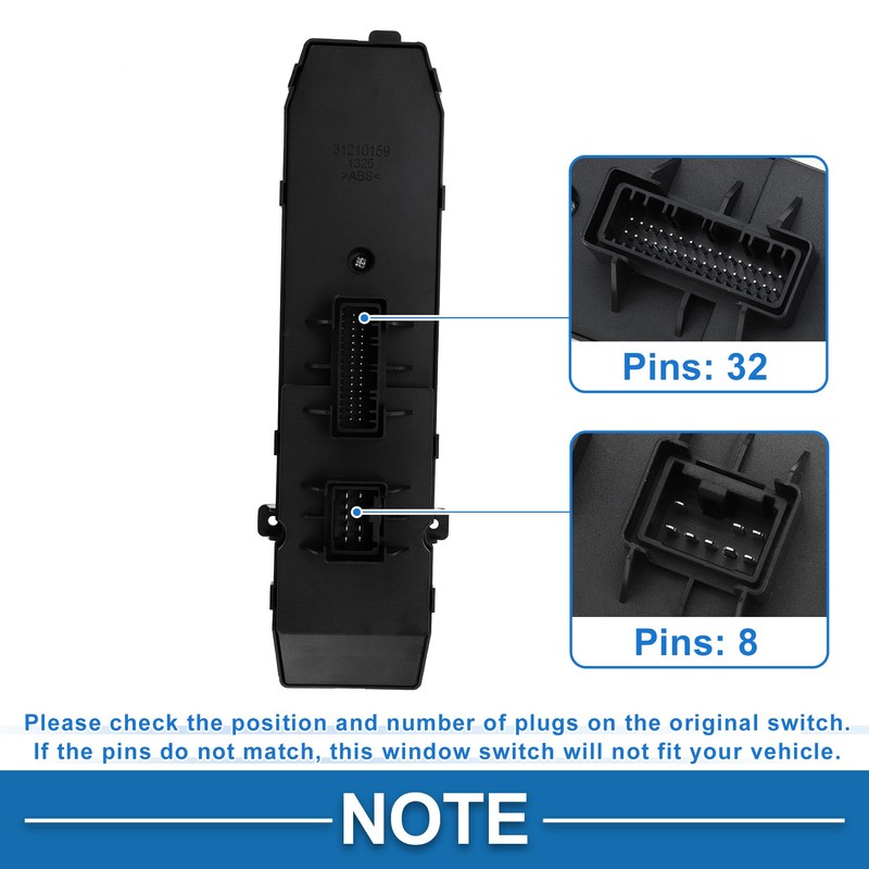 A ABSOPRO Power Window Switch Front Left Driver Side Window