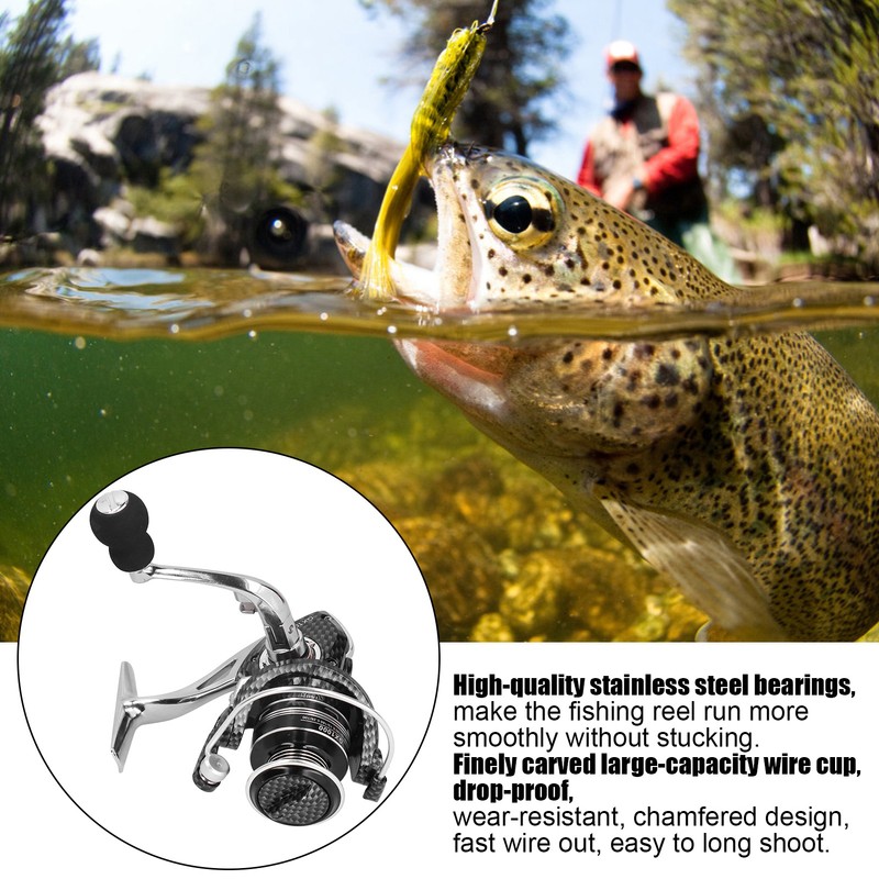 Metal Spinning Reel Lure Sea Rod Gapless Duplex Bearing Fishing