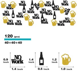 Ambishi 120pcs Retirement Party Decorations Black Gold Happy Retirement Confetti, Men and Women’s Birthday Party Table Scatter Confetti Decorations