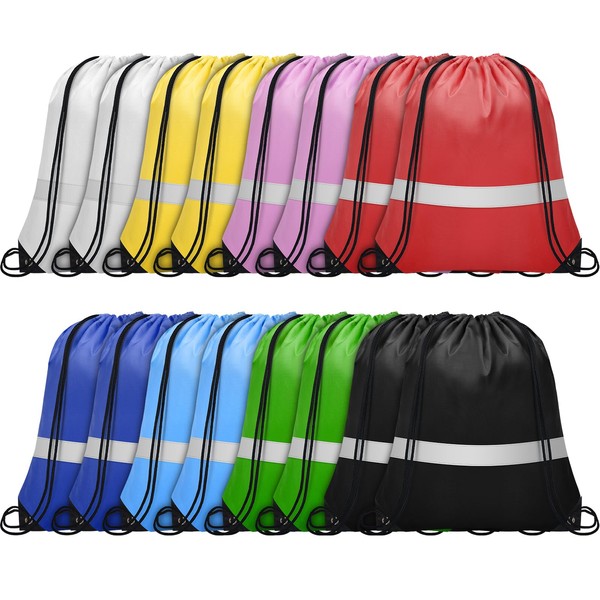 Grneric 16Pcs Drawstring Bags Bulk Cinch Bag, Polyester String Bag