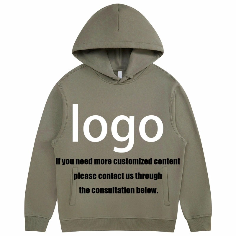 Solid Color Double Layer Hood Side Pocket Terry Cotton Casual
