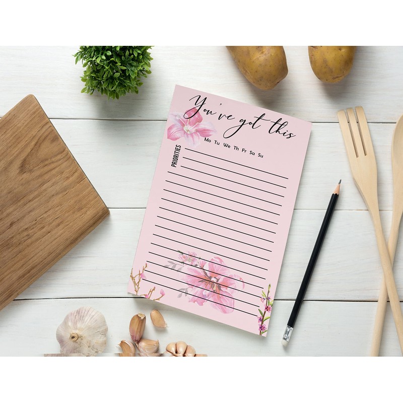 Inkdotpot Pack Of 2 Daily Planner List Undated Notepads, Memo