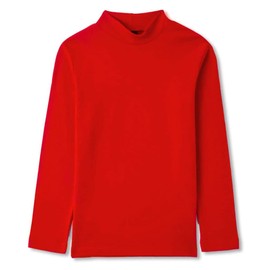 Lupetto rosso bambino e bambina in caldo cotone – Made in Italy – Maglia termica invernale a collo alto, morbidissima e traspirante, perfetta per scuola, recite e feste di Natale – Taglia 10 anni