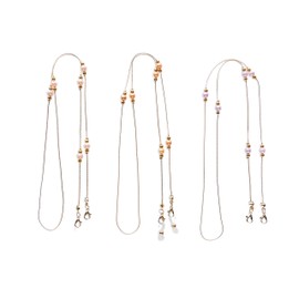 TIGER LIMA 3 Pcs Durable and Stylish Handmade Glasses Chain for Women, Glasses Holder Suitable for Sports and Daily Use, Fashion and Stylish Chain Necklace for types of glasses, Mask Holder Chain