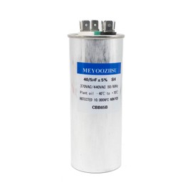 MEYOOZIISU 40+5 uF 40/5 MFD ±5% 370V/440V AC CBB65 Dual Run Circular Start Capacitor for AC Motor, Fan, Condenser
