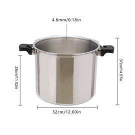 22L Pressure Canner Aluminum Pressure Cooker with Steam Guage, Thickened Kitchen Cookware