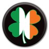 Magnet America Irish Flag Four Leaf Clover Circle Button with