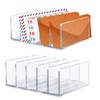 LELE LIFE Acrylic Mail Organizer for Desk, 5 Compartments Thick