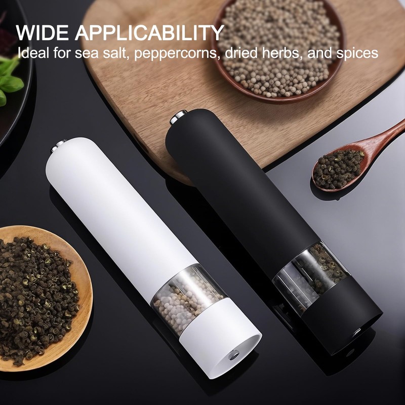 ONEIN Electric Salt and Pepper Grinder Set, ABS Pepper Mill
