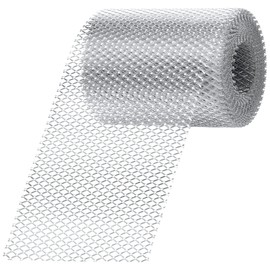 Gutter Guard Mesh 5 Inch x 20 Feet Aluminum Gutter Guard from Leaves Gutter Covers Screen Leaf Gutter Guard Protection for DIY Cutting Leaf Rain Gutter Guards, Silver