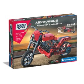 Clementoni - Science Build Roadster and Dragster Set for Children, Mechanical Laboratory, Science Game 8 Years (Italian Version) - Made in Italy, Colour, 19333