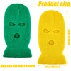 WILLBOND 2 Pieces Knitted Full Face Cover 3 Hole Mask