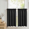 TOPICK Window Curtain for Short Windows, 2 Pieces, Plain for