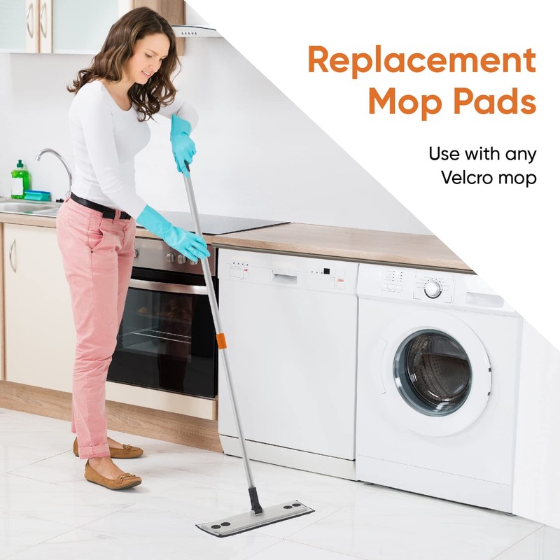 Superio Microfiber Mop Replacement Head, 16 inch Damp Mop Pad