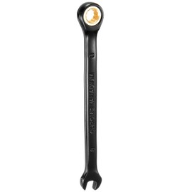 HARFINGTON Ratcheting Wrench 8mm Metric Open End Wrench 72-Teeth CR-V Steel 12 Point Nickel Plated Combination Ratchet Wrench for Fasteners Nut Bolt