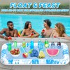3 Pcs Ice Buffet Serving Tray Drink Cooler with Drain