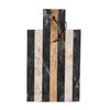 Bloomingville Striped Marble Cheese and Cutting Board with Canape Knife,