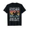 Pickleball Sport Saying Out Of Kitchen Men's Pickleball T-Shirt, black