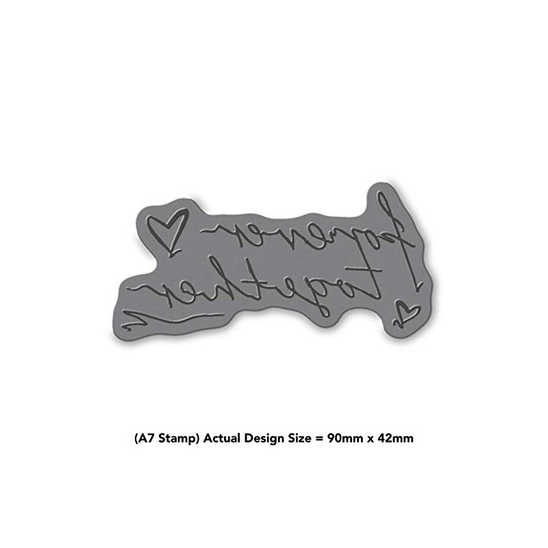 A7 'Forever Together Text' Unmounted Rubber Stamp (RS00010045)