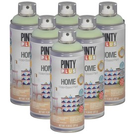 Pintyplus Home Spray Paint - 11oz, Vintage Green - Low Odor, Low VOC, Matte Finish, Water Based, Ideal for Indoor Spray Paint Projects, Pack of 6