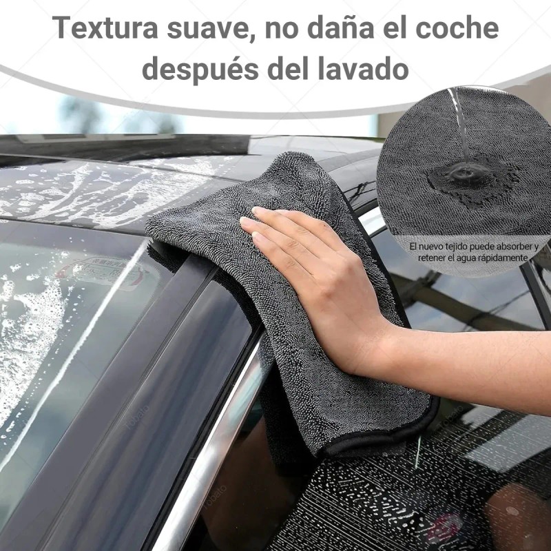 2pzs Trapo Toalla Grande Microfibra Secado Autos Paño Seco