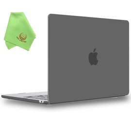 UESWILL Compatible with MacBook Air 13 inch M4 M3 M2 Case 2022-2025 Model A3240 A3113 A2681 with 13.6" Liquid Retina Display Touch ID, Matte Hard Shell Case Cover + Microfiber Cloth, Gray