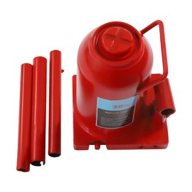 Hydraulic Cylinder Jack, 30 Ton Hydraulic Stubby Low Profile Welded Bottle Jack 66138 lbs Capacity Hydraulic Jack for Lifting Heavy Items Quickly and Securely Red