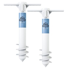 Beachr Universal Beach Umbrella Anchor, White, 10 in