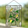 Cardinal Stained Window Panel Glass Window Hanging For Wall Decoration