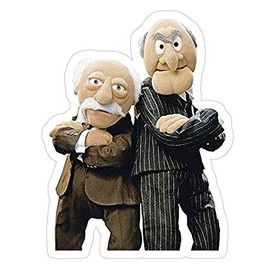 Statler -Waldorf Muppets Decal Sticker - Sticker Graphic - Auto, Wall, Laptop, Cell, Truck Sticker for Windows, Cars, Trucks