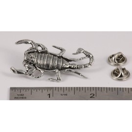 Handcrafted Antique Pewter Scorpion Strong Magnet for Home School Classroom Office Gift Refrigerator Whiteboard Locker - Made in The United States - SKU A039MAG