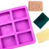 Molde de Silicon grado alimentario Con 6 cavidades de relieve