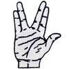 ZEGINs Live Long and Prosper Hand Sign Patch Embroidered Applique