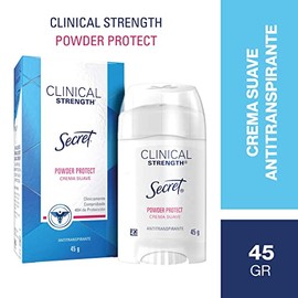 Secret Desodorante Secret Clinical Powder Protect 2 Unidades, 45gr, empaque puede variar